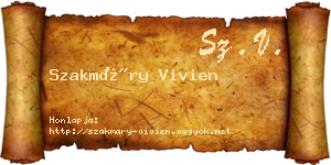 Szakmáry Vivien névjegykártya